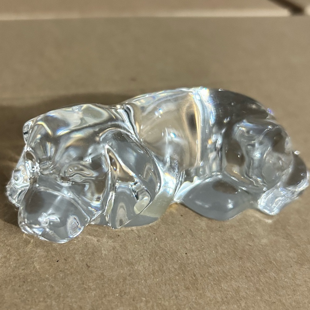 Princess House Crystal dog figure- paperweight-decor-or gift-preloved